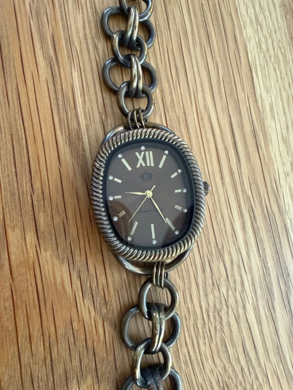 Premier Design Vintage-Style Brown & Gold Bracelet Fashion Watch. Toggle 2 Sizes